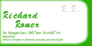 richard romer business card
